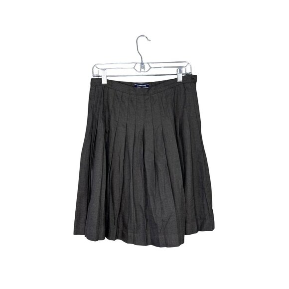 Lands End Pleated Skirt Size Girls 16 13-14 Years‎ Gray Uniform Adjustable Waist - Picture 1 of 7